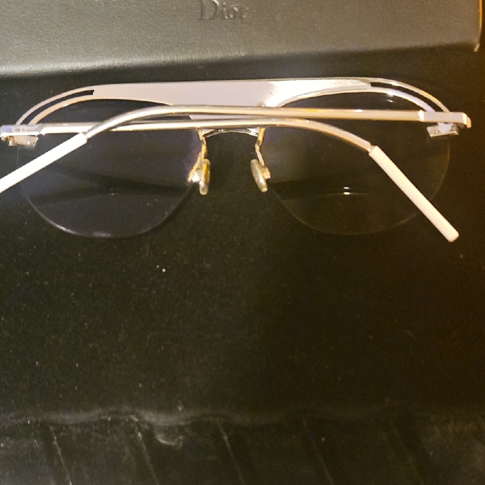 Dior Black and White Revolution Aviator Designer Sunglasses - Picture 4 of 7